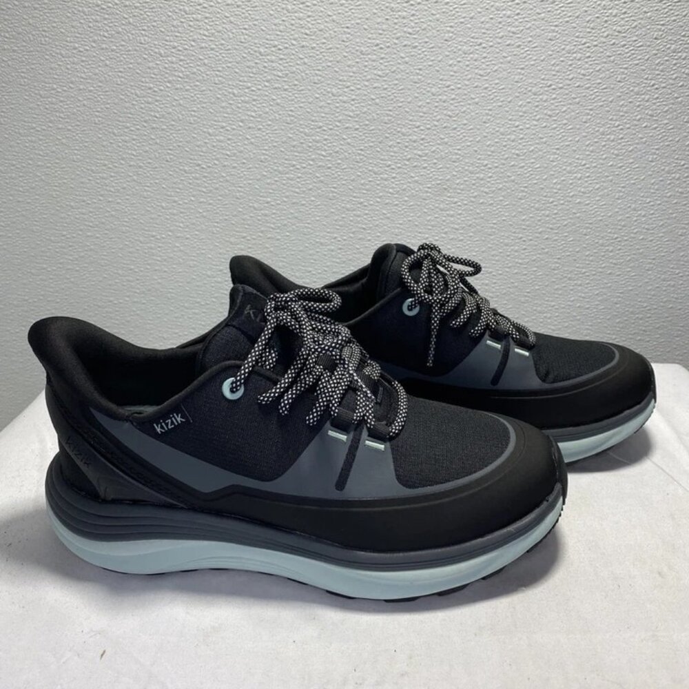NEW KIZIK London Low Top Sneakers Women’s Black Mesh Slip-On Comfort – - Picture 4 of 6
